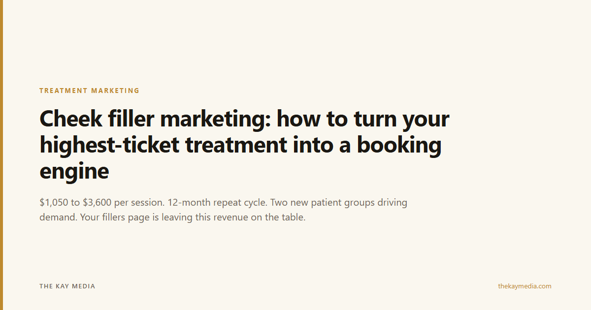 Cheek filler marketing - The Kay Media